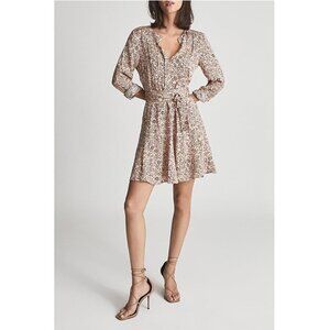 REISS Billie Paisley Printed Mini Dress